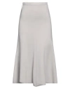 Tela Woman Midi Skirt Grey Size Xs Wool, Nylon