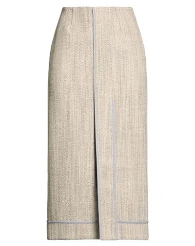 Tela Woman Midi Skirt Ivory Size 4 Polyester, Virgin Wool In White