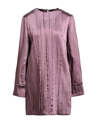 Tela Woman Mini Dress Mauve Size 6 Polyester In Purple