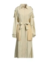 Tela Woman Overcoat & Trench Coat Light Green Size 6 Viscose, Polyester In Green