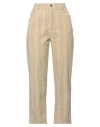 Tela Woman Pants Beige Size 8 Cotton In Beige