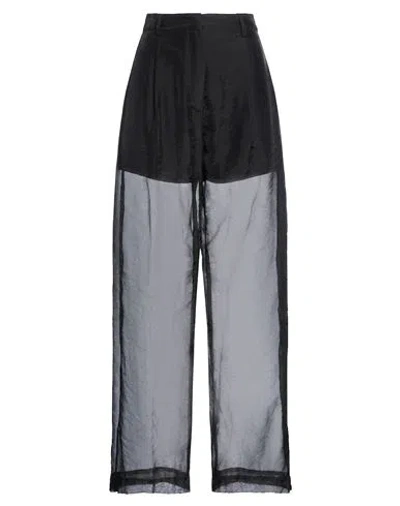 Tela Woman Pants Black Size 8 Polyester, Polyamide