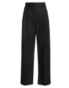 Tela Woman Pants Black Size 8 Polyester, Virgin Wool, Elastane