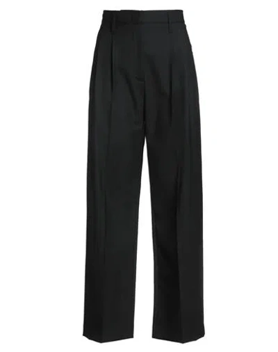 Tela Woman Pants Black Size 8 Polyester, Virgin Wool, Elastane