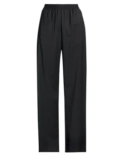 Tela Woman Pants Black Size 8 Polyester, Virgin Wool, Elastane