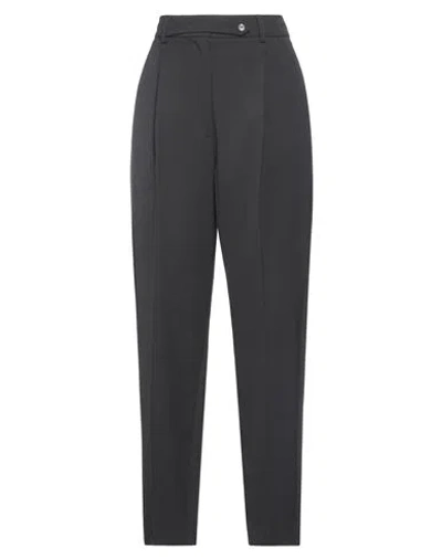 Tela Woman Pants Black Size 8 Polyester, Virgin Wool, Elastane
