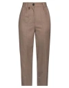 Tela Woman Pants Camel Size 6 Polyester, Virgin Wool, Elastane In Beige