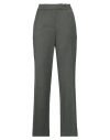 Tela Woman Pants Dark Green Size 8 Polyester, Lambswool, Elastane In Green