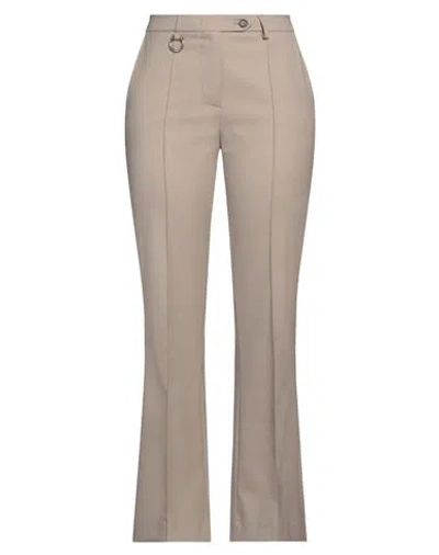 Tela Woman Pants Grey Size 10 Polyester, Virgin Wool, Elastane