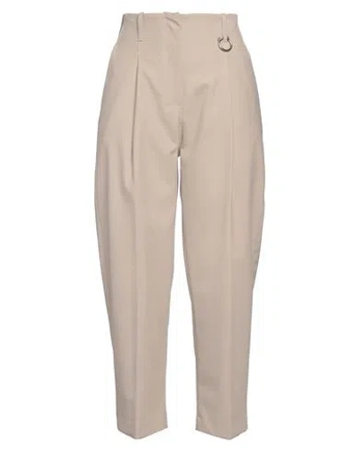 Tela Woman Pants Grey Size 10 Polyester, Virgin Wool, Elastane
