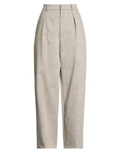 Tela Woman Pants Grey Size 4 Virgin Wool, Viscose In Neutral