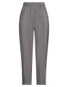 Tela Woman Pants Grey Size 8 Lyocell, Linen
