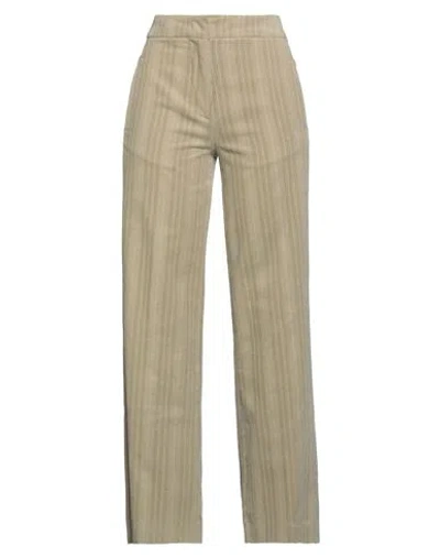 Tela Woman Pants Khaki Size 2 Cotton In Beige