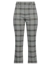 Tela Woman Pants Lead Size 8 Polyester, Viscose, Virgin Wool, Cotton, Elastane In Grey
