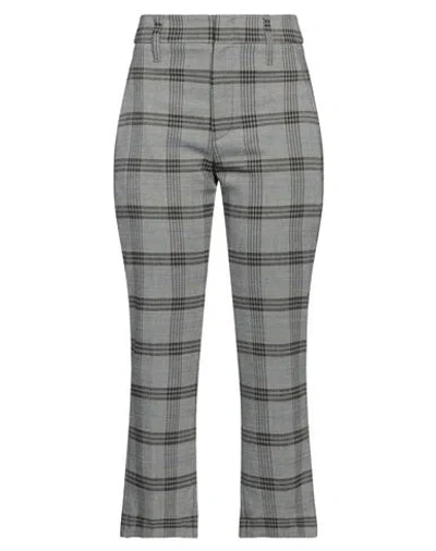 Tela Woman Pants Lead Size 8 Polyester, Viscose, Virgin Wool, Cotton, Elastane In Grey
