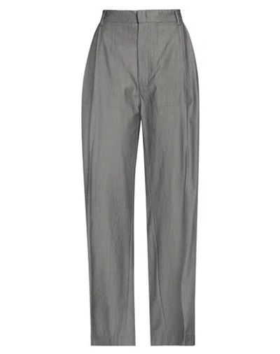 Tela Woman Pants Lead Size 8 Viscose, Virgin Wool In Grey