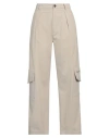 Tela Woman Pants Light Grey Size 4 Cotton, Elastane