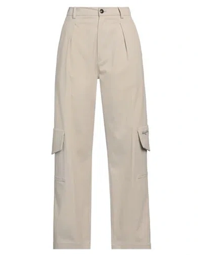 Tela Woman Pants Light Grey Size 4 Cotton, Elastane