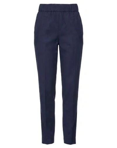 Tela Woman Pants Midnight Blue Size 4 Cotton, Elastane