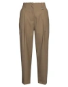 Tela Woman Pants Military Green Size 8 Polyester, Virgin Wool, Elastane In Green