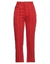 Tela Woman Pants Red Size 8 Cotton In Red