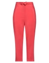 Tela Woman Pants Red Size 6 Viscose, Polyester In Red