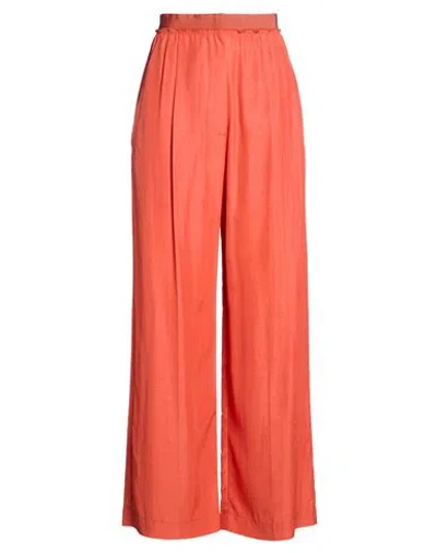 Tela Woman Pants Rust Size 6 Cupro, Tencel In Red