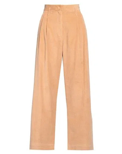 Tela Woman Pants Sand Size 10 Cotton In Beige