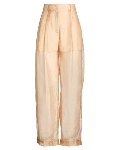 Tela Woman Pants Sand Size 8 Polyester, Polyamide In Pink
