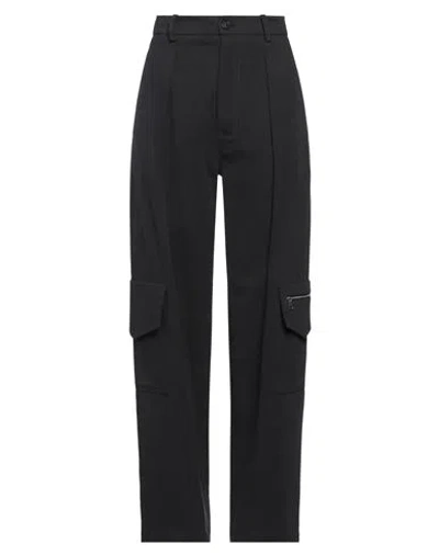 Tela Woman Pants Charcoal Size 10 Cotton, Elastane In Grey