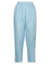 Tela Woman Pants Turquoise Size 4 Viscose, Silk In Blue
