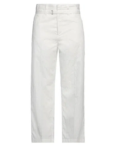 Tela Woman Pants White Size 10 Cotton, Polyamide, Linen