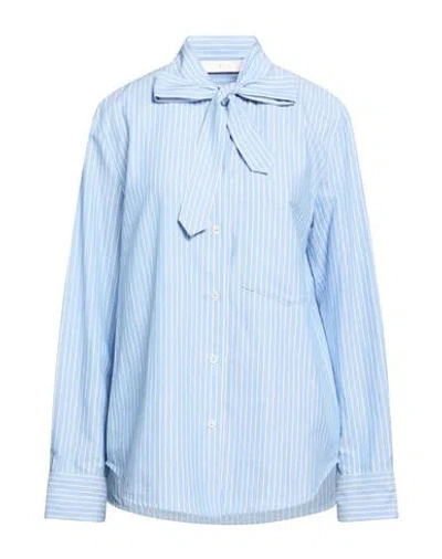 Tela Woman Shirt Light Blue Size 8 Cotton