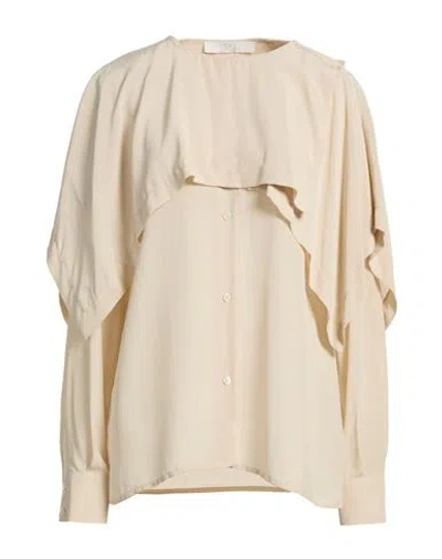 Tela Woman Shirt Light Grey Size 6 Silk In Neutral