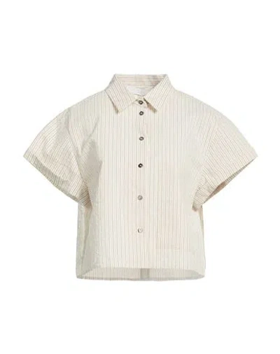 Tela Woman Shirt White Size 8 Cotton, Polyamide In Neutral