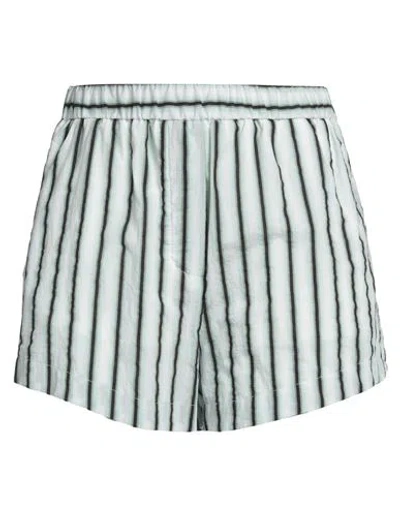 Tela Woman Shorts & Bermuda Shorts Light Green Size 10 Cotton, Polyamide, Linen