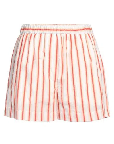 Tela Woman Shorts & Bermuda Shorts Tomato Red Size 6 Cotton, Polyamide, Linen