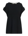 Tela Woman T-shirt Black Size M Cotton In Black