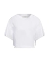 Tela Woman T-shirt White Size L Cotton In White