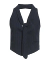 Tela Woman Tailored Vest Midnight Blue Size 6 Wool, Polyester, Polyamide