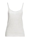 Tela Woman Tank Top Light Grey Size M Polyamide, Alpaca Wool, Virgin Wool