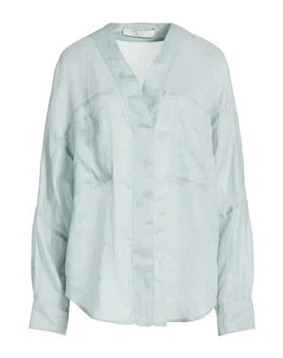 Tela Woman Top Azure Size 4 Ramie In Blue