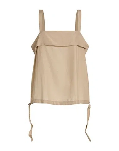 Tela Woman Top Beige Size 10 Cupro, Tencel In Multi