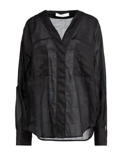 Tela Woman Top Black Size 8 Ramie