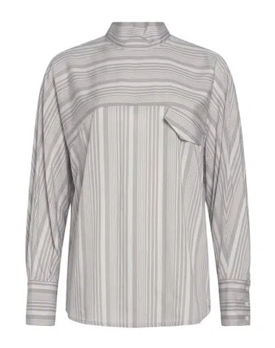 Tela Woman Top Grey Size 6 Lyocell, Silk In Gray