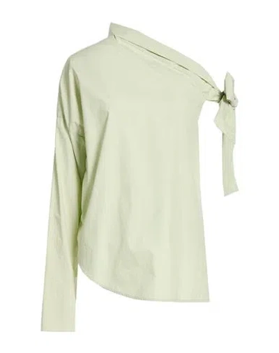 Tela Woman Top Light Green Size 8 Cotton