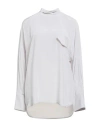 Tela Woman Top Light Grey Size 6 Viscose In Gray