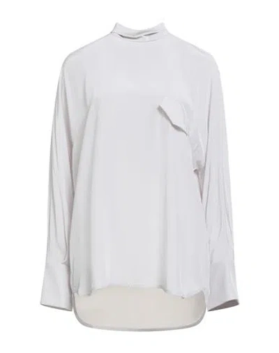 Tela Woman Top Light Grey Size 6 Viscose In Gray
