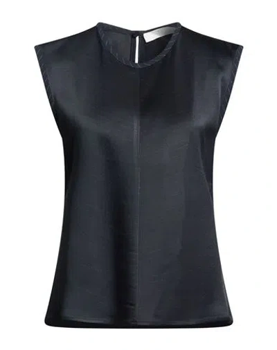 TELA TELA WOMAN TOP NAVY SIZE 8 ACETATE, VISCOSE, POLYESTER