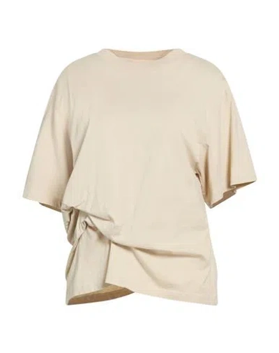 Tela Woman T-shirt Beige Size L Cotton In Brown